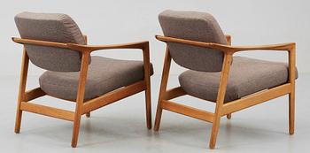 FÅTÖLJER, ett par, Folke Ohlsson för DUX, 1960-tal.