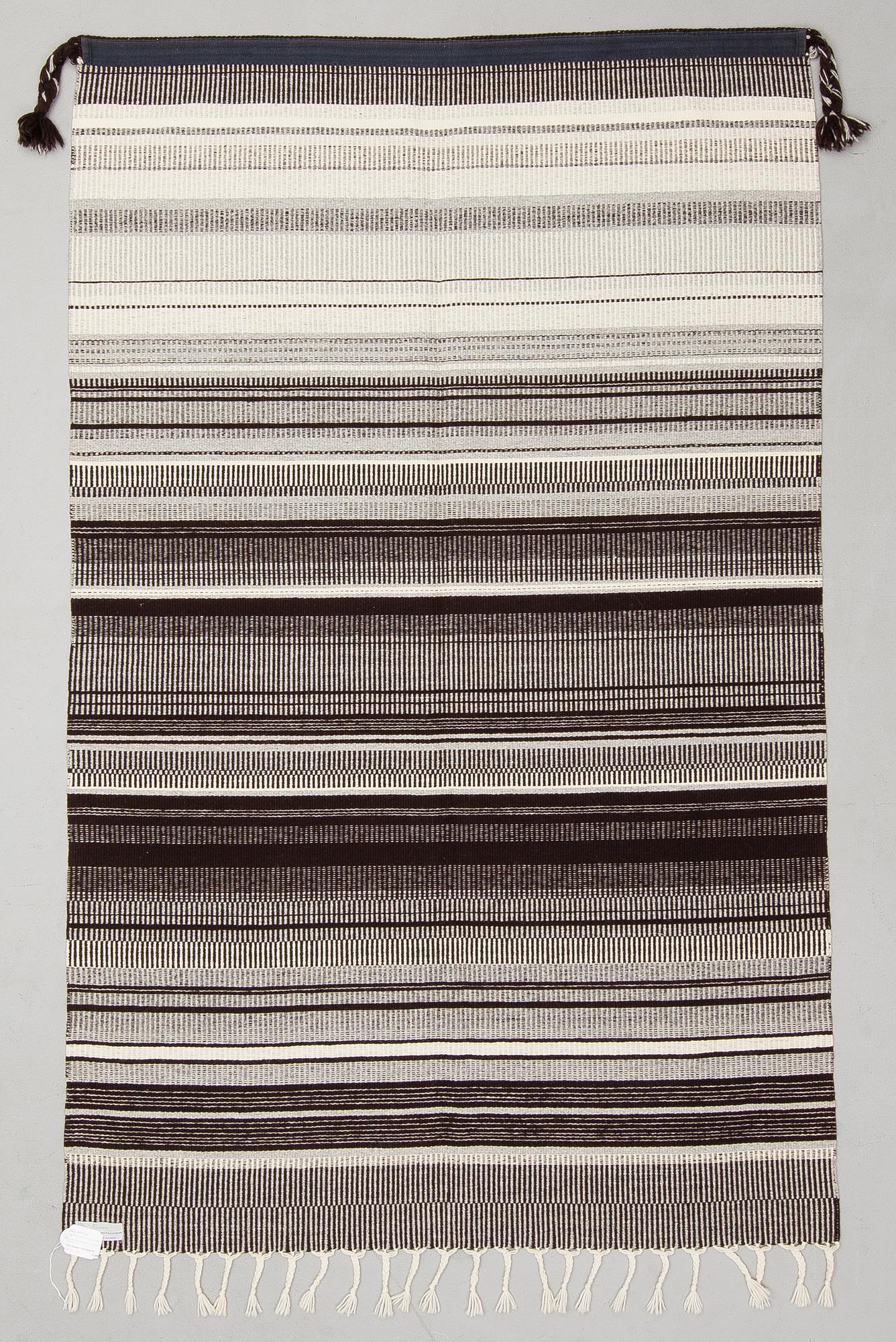 A Raanu 'Polar night' textile from Lapland designed by Elsa Montell-Saanio. Circa 214x133 cm.