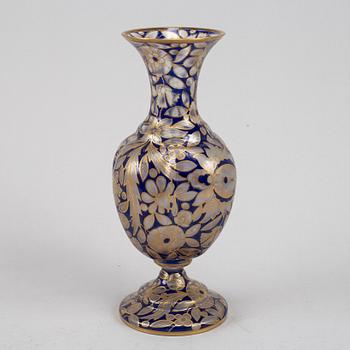 Haida, probably by Julius Mühlhaus & Co an enamel painted vase, Bohemia, early 20th C.