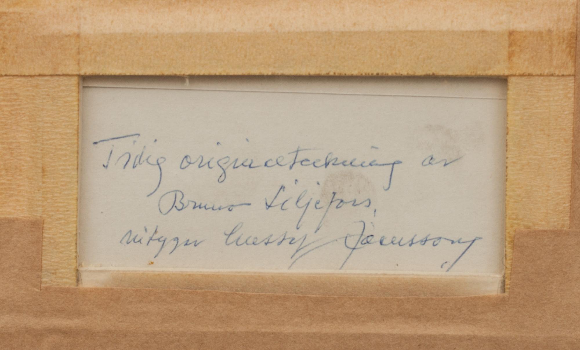 BRUNO LILJEFORS, blyerts, bär senare monogramsignatur.