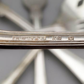 BESTICKSERVIS, 80 delar, nysilver, "Franska Liljan", 1900-tal.