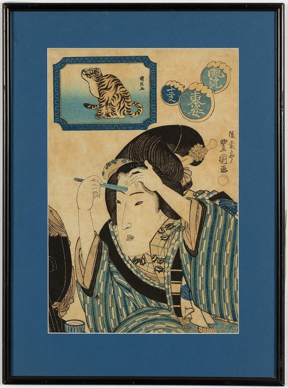 Utagawa Toyoshige Toyokuni II, "Strength of a Tiger".