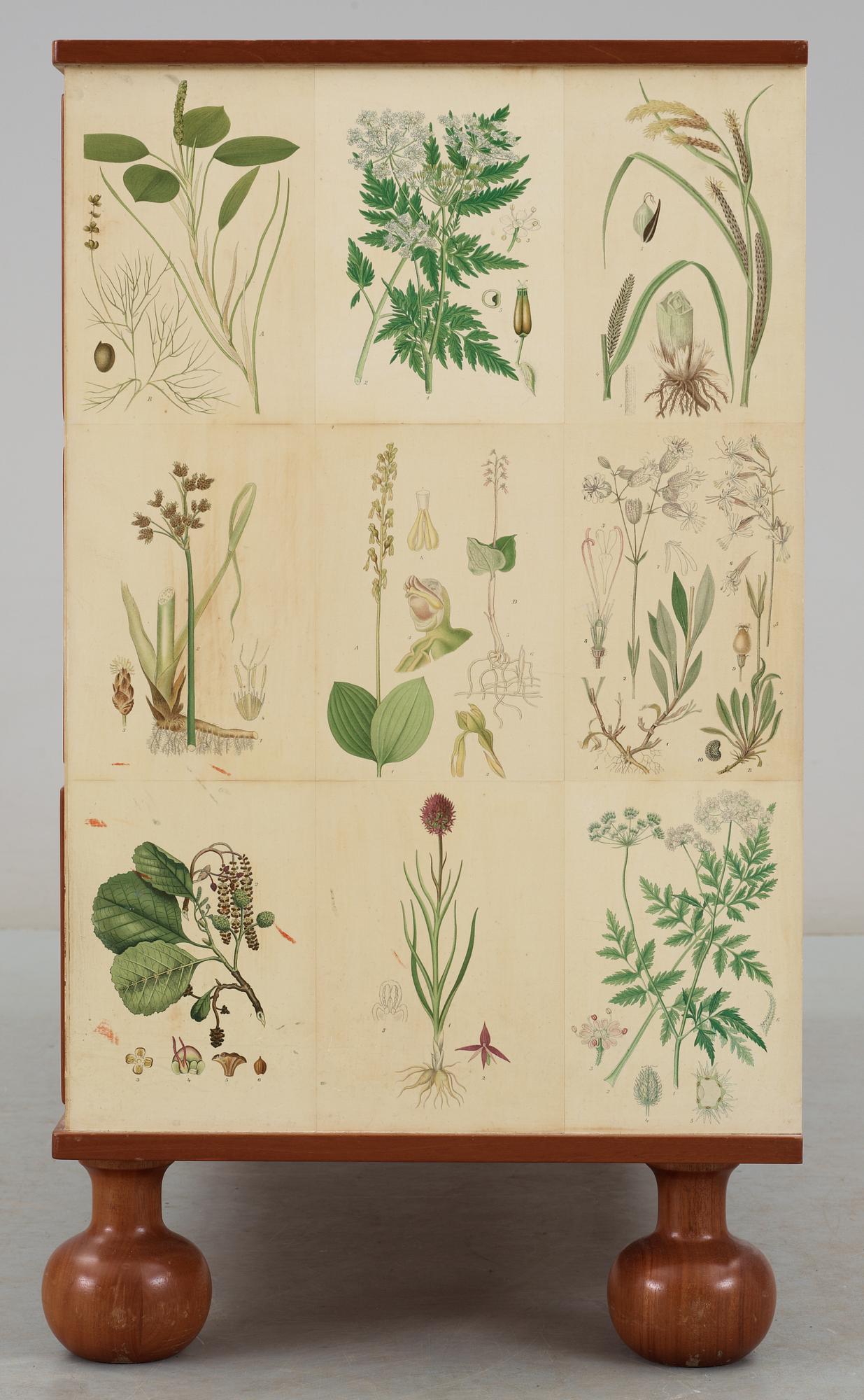 A Josef Frank 'Flora' chest of drawers, by Svenskt Tenn.