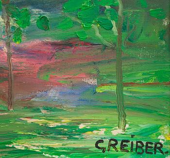 GUNNAR GREIBER, olja på duk, signerad.
