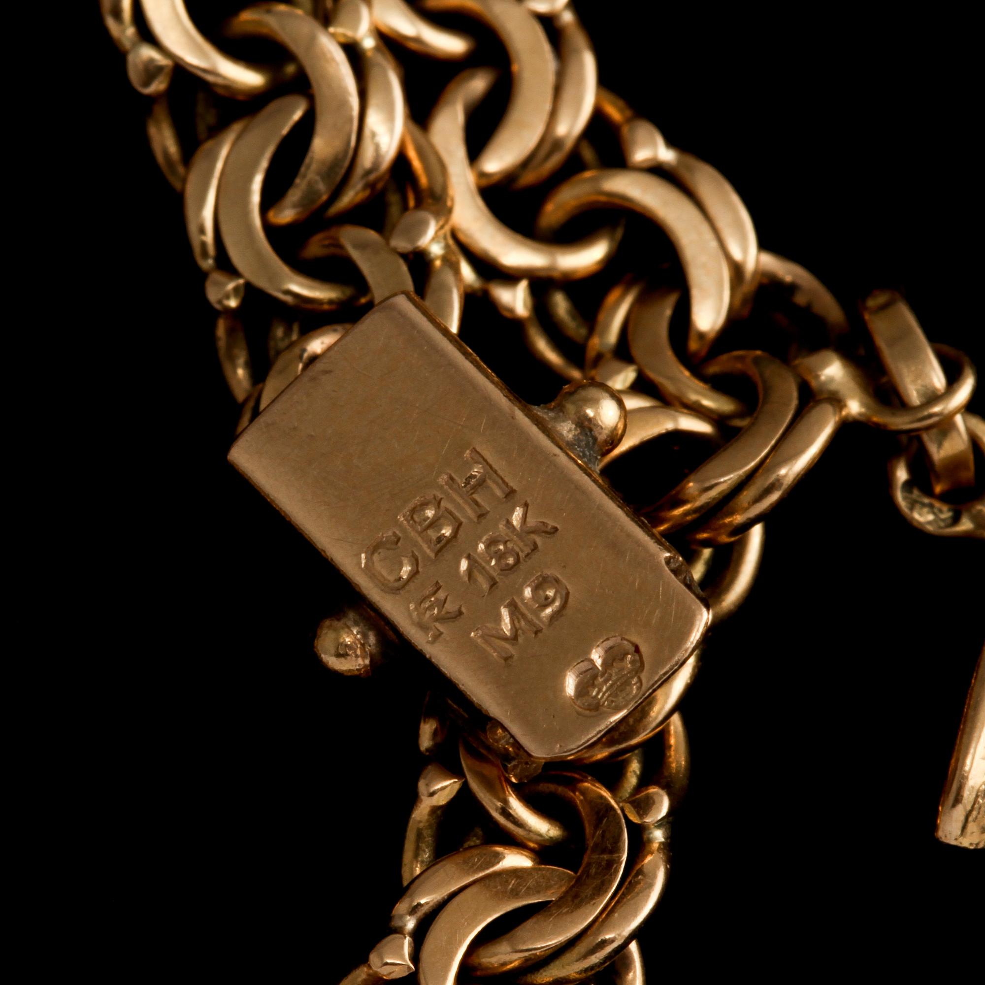 HALSLÄNK, 18k guld, BE Franzen, Stockholm, 1958.Vikt 10 g.
