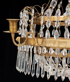 A late Gustavian circa 1800 five-light chandelier.