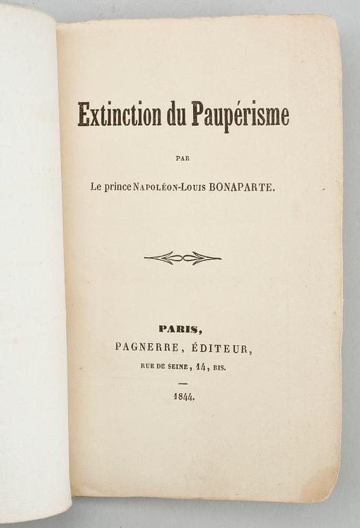 BOK, "Extinction du Paupérisme" av Napoleon III, Paris 1844.