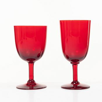 Reijmyre Glasbruk, glass, 22 pieces, mostly Reijmyre, including Monica Bratt.