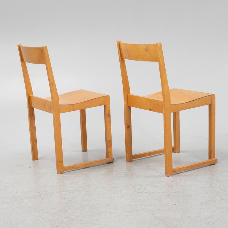 Sven Markelius, a set of seven chairs, mid 20th Century.