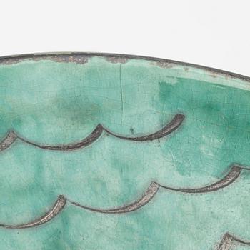 Wilhelm Kåge, bowl, stoneware, "Argenta", Gustavsberg.