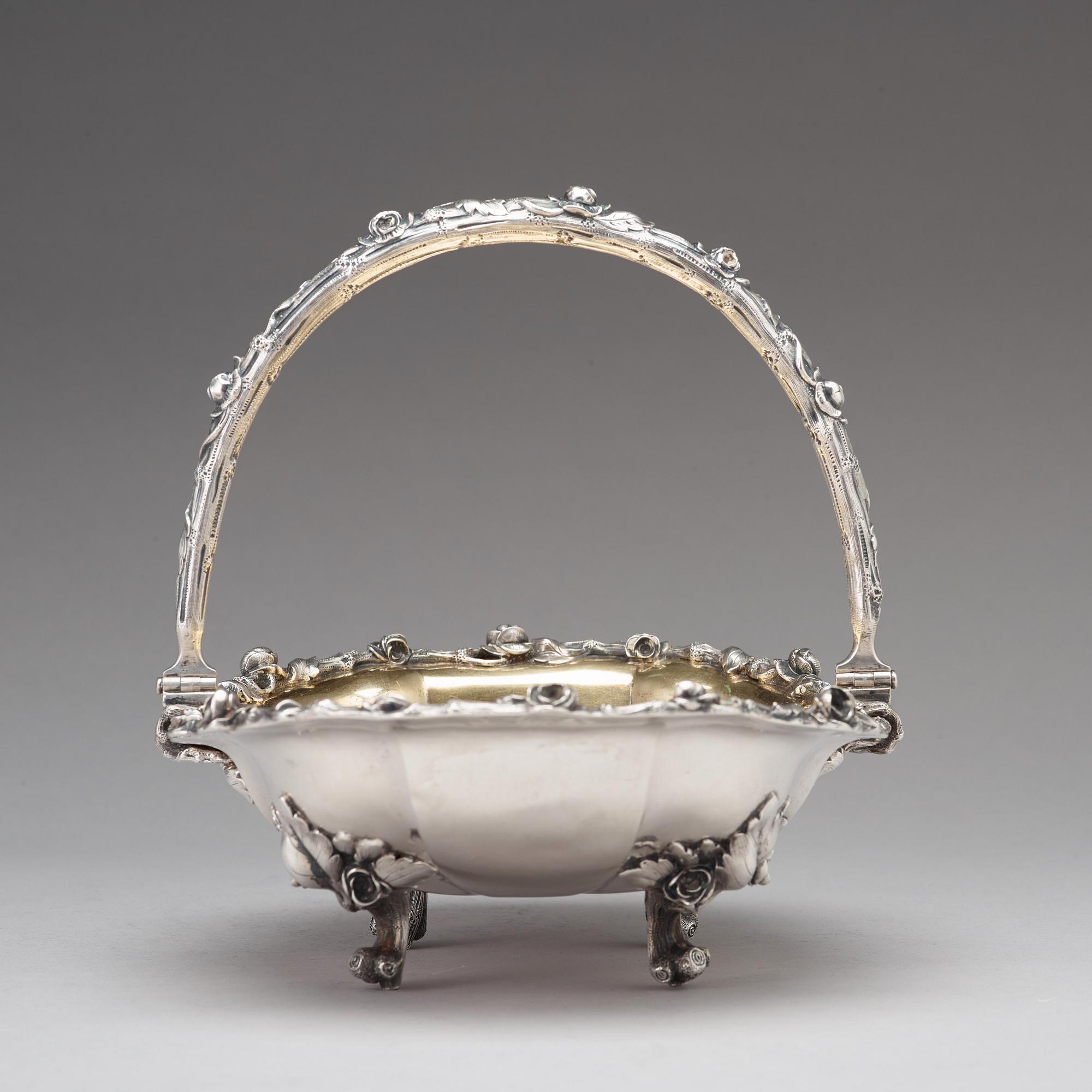 Fruktkorg, silver, oidentifierad mästare, S:t Petersburg 1861,