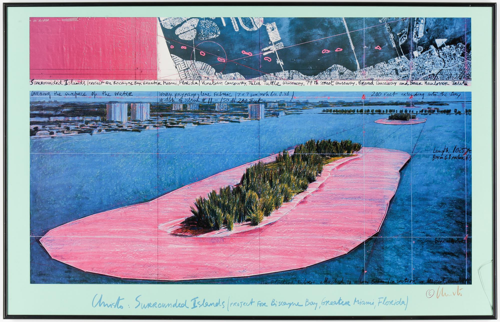 CHRISTO, färgoffsettryck, signerad.