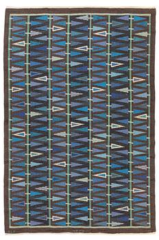 Ingrid Dessau, a carpet, flat weave, approximately 256 x 171 cm, signed KLH VP HM ID.