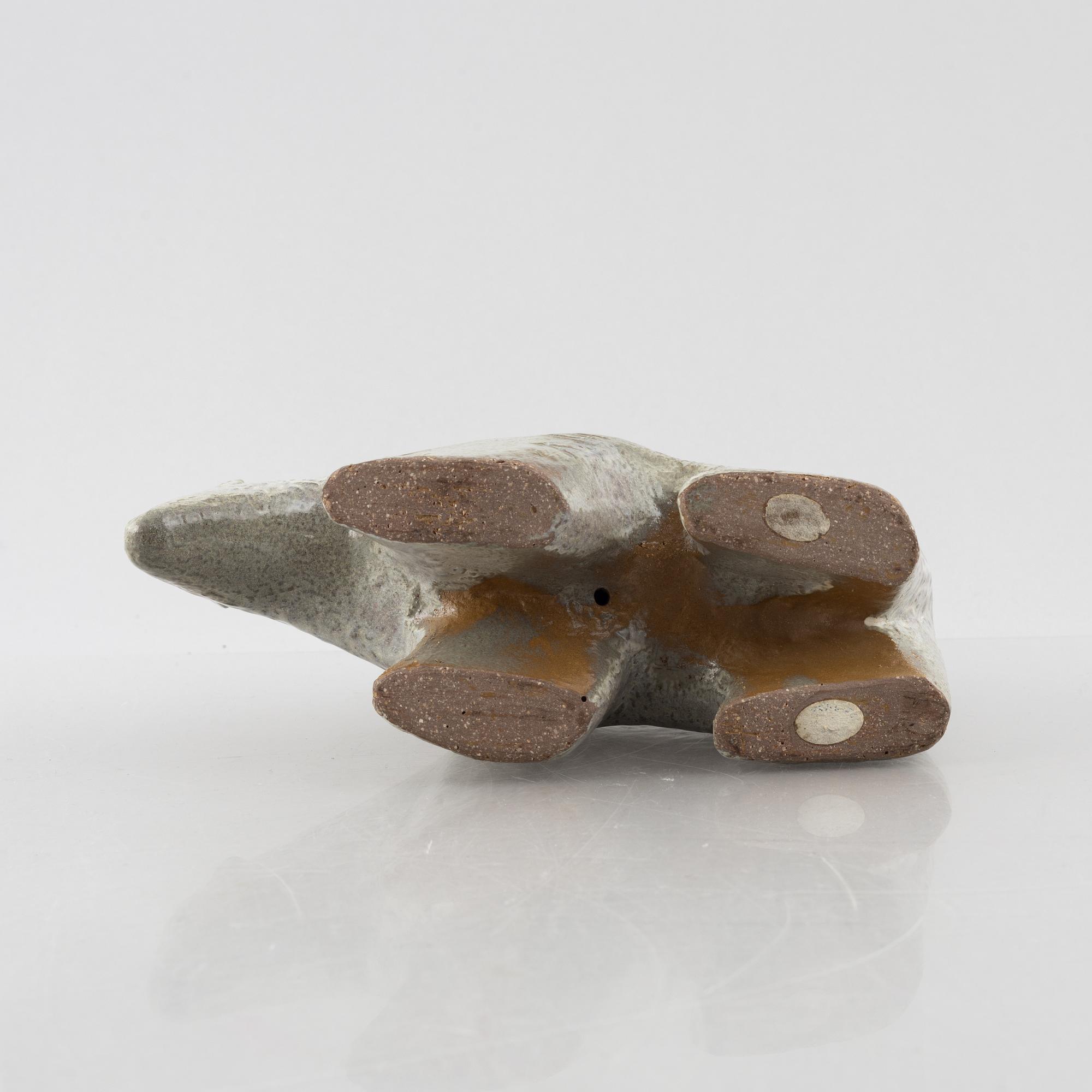 Lisa Larson, figurin, stengods, "Isbjörn", ur serien "Stora Zoo", Gustavsberg.