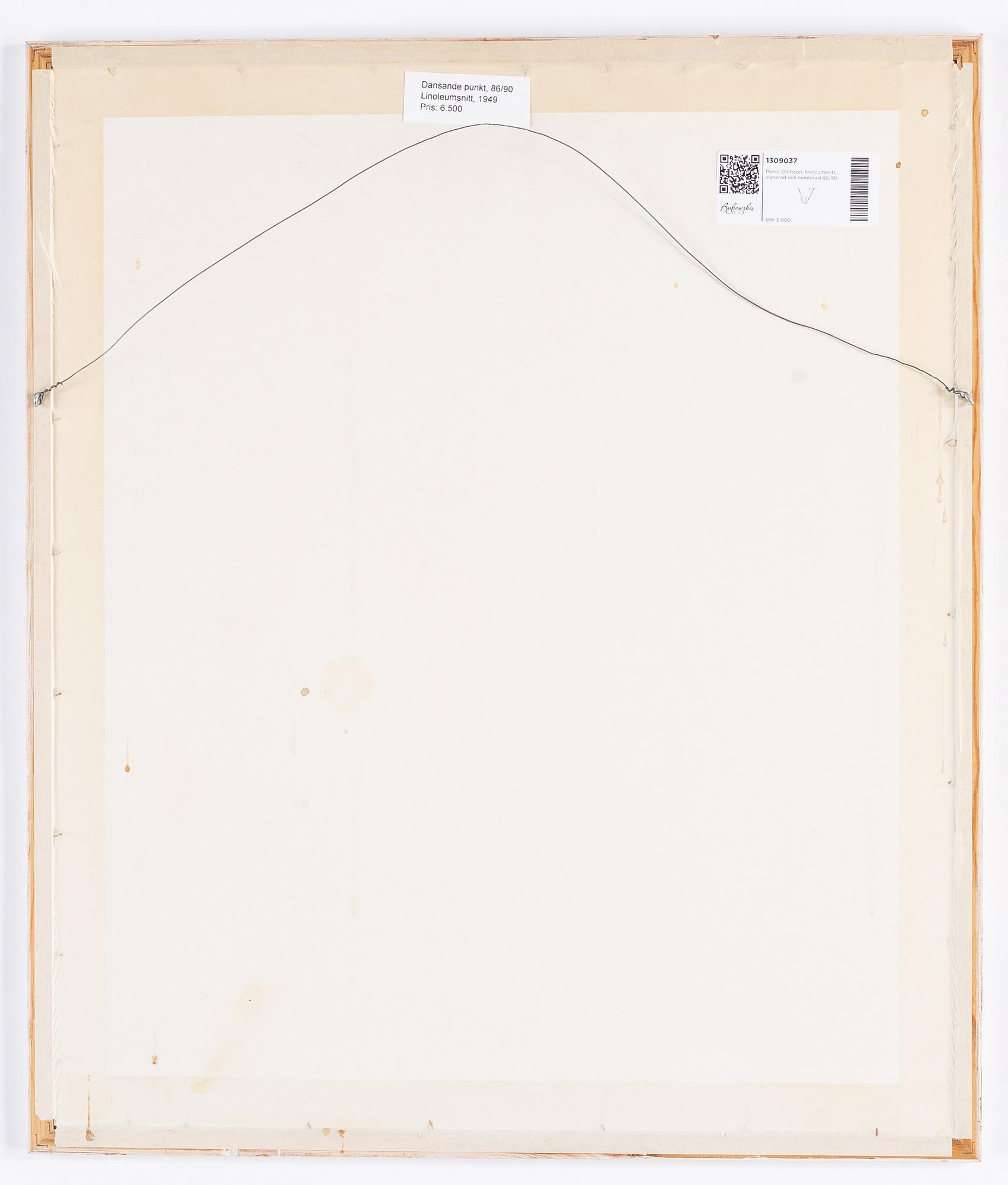 Pierre Olofsson, linocut, signed and numbered 86/90.