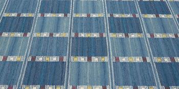 BARBRO NILSSON, a runner, flat weave, "Falurutan m blå II", 277,5 x 105,5 cm, signed AB MMF BN.