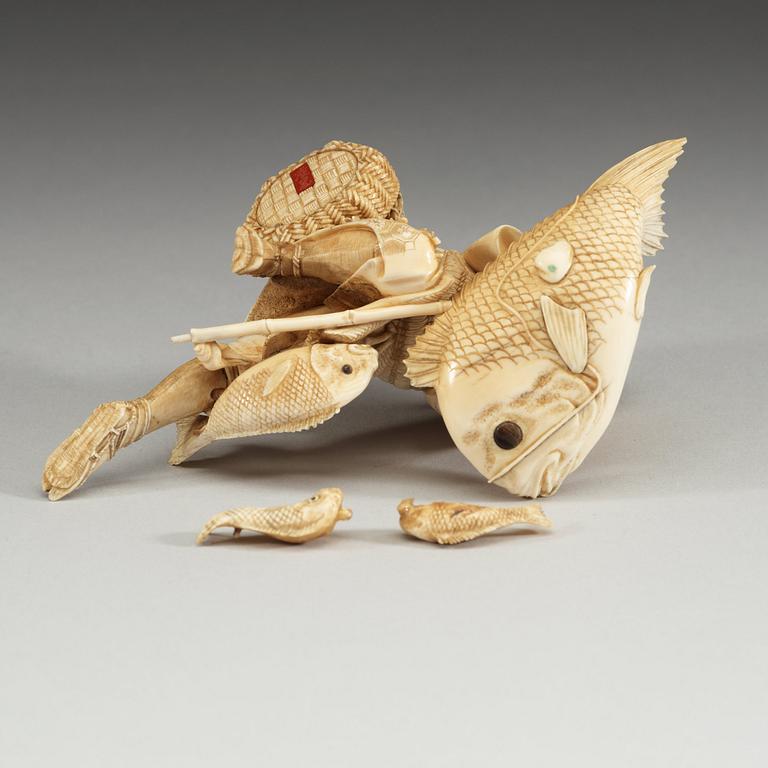 A Japanese okimono, early 20th Century.