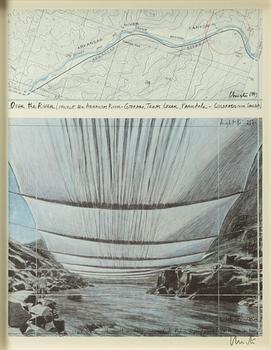 Christo & Jeanne-Claude, "Over the River (Project for Arkansas River-Cotopaxi, Texas Creek Parkdale", 1993.