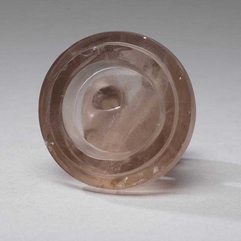 A rock chrystal censer with cover, Qing dynasty (1644-1912).