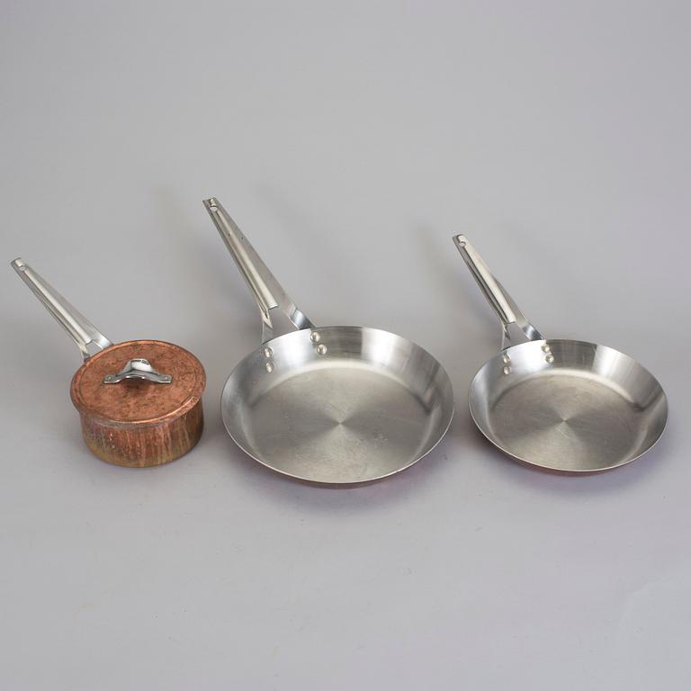 TRAKTÖRPANNA, STEKPANNA och KASTRULL, Henning Koppel för Georg Jensen, 1900-talets andra hälft.