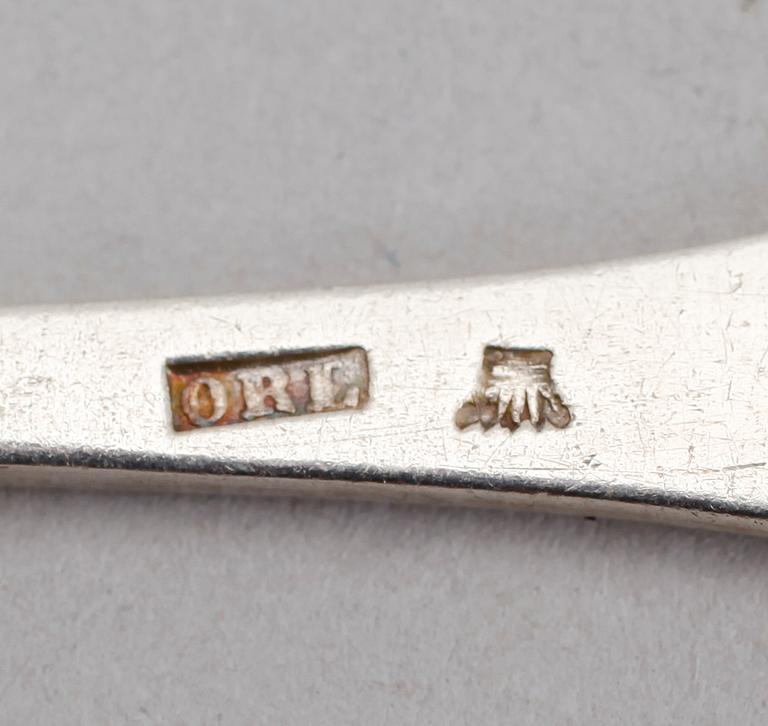 BESTICK, 36 delar, snarlika, silver, Finland, 1930-tal. Total vikt med stålblad ca 1250 gram.