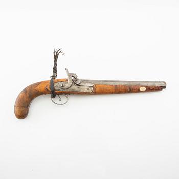 Percussion pistol, 19th century.