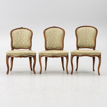 Stolar, tre stycken, Louis XV, Frankrike, 1700-tal.