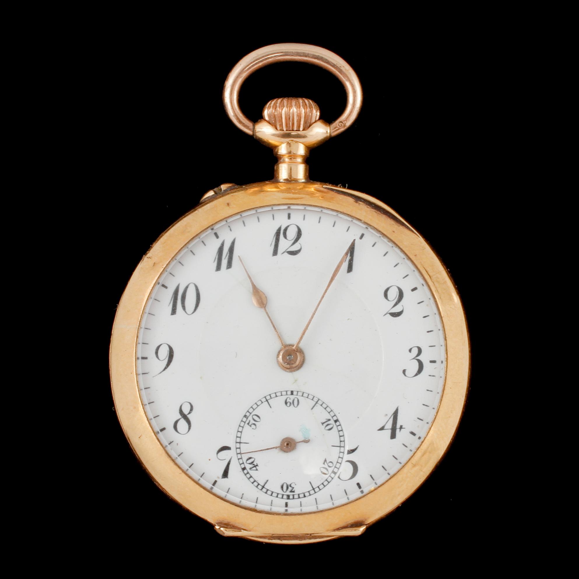 FICKUR, ankarur, 18k guld, Schweiz, sekelskifte 1800/1900-tal. Vikt 27 g.