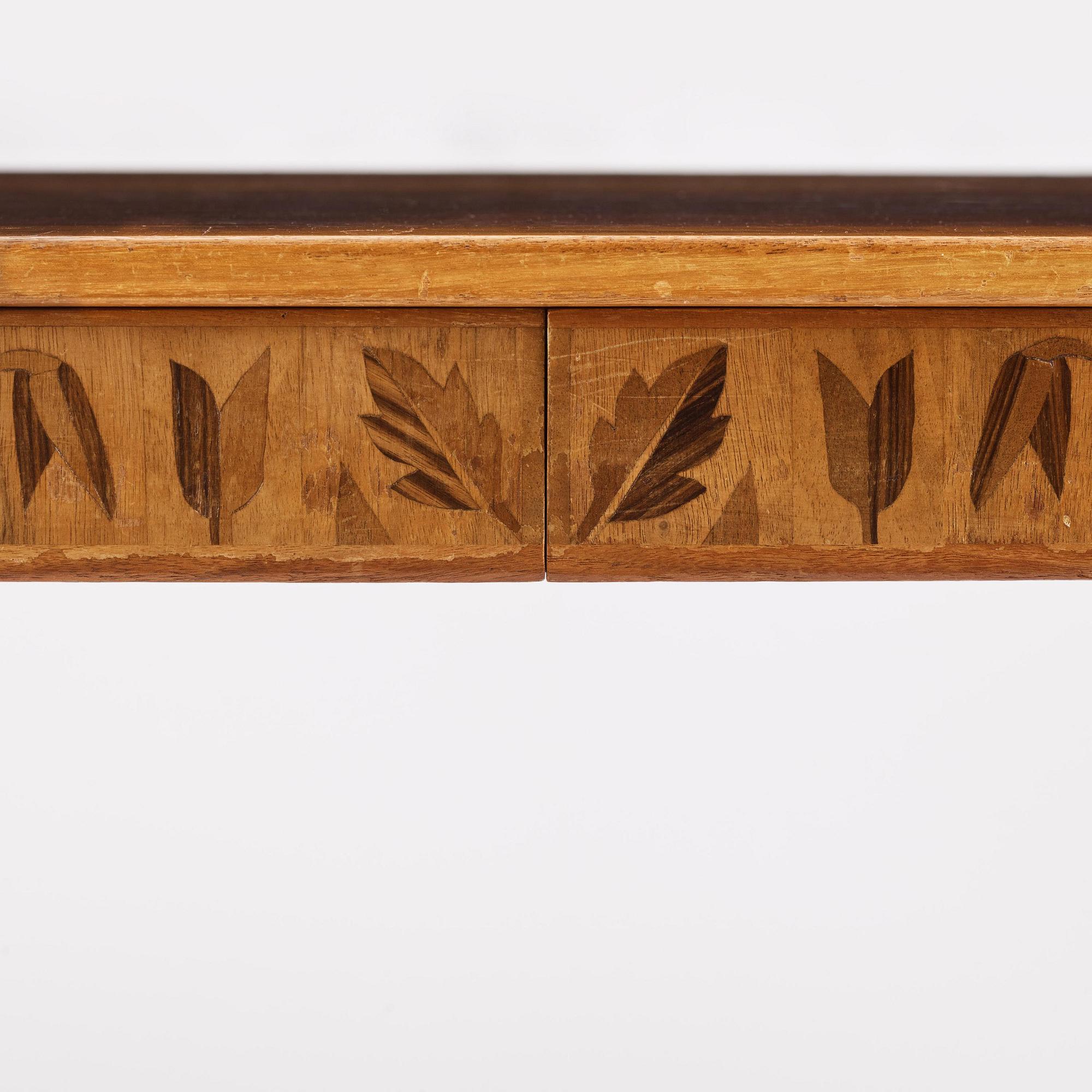 Carl Malmsten, a mahogany desk, Åtvidabergs Industrier, ca 1943.