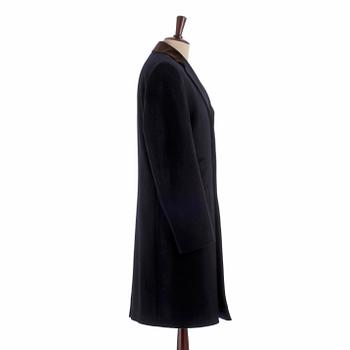 PARK HOUSE, a dark blue wool and cashmere coat / covert coat, storlek 50.