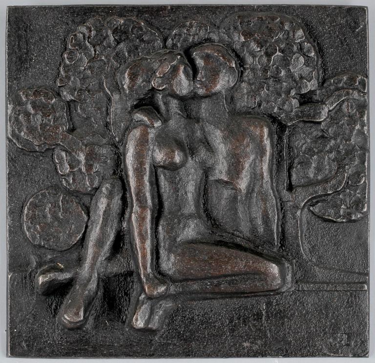 OKÄND KONSTNÄR, relief, gjutjärn. Monogramsign EE o dat 67.