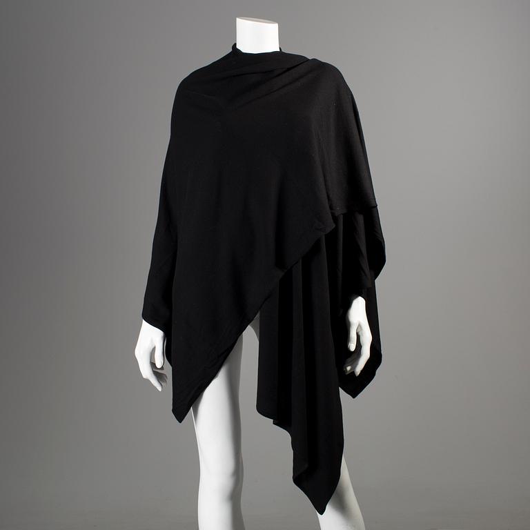 A black cottonponcho by Ralph Lauren.