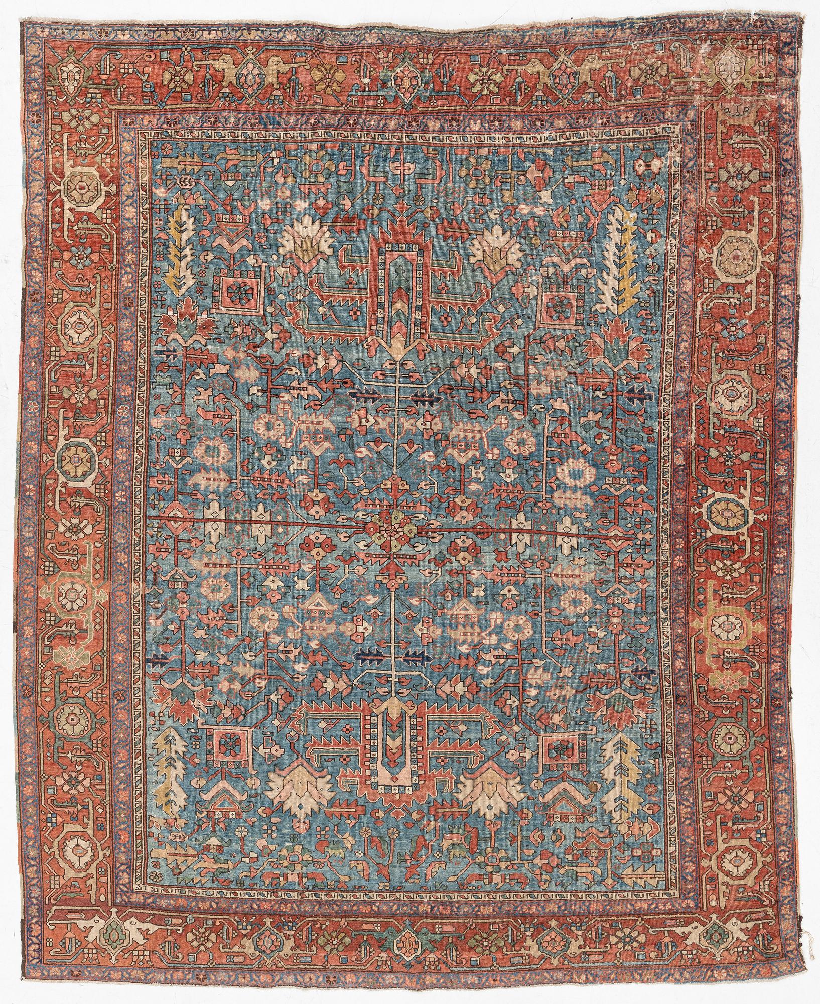 Carpet, Heris, approx. 355 x 290 cm.
