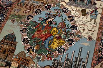 A Tabriz carpet, c. 199 x 151 cm.