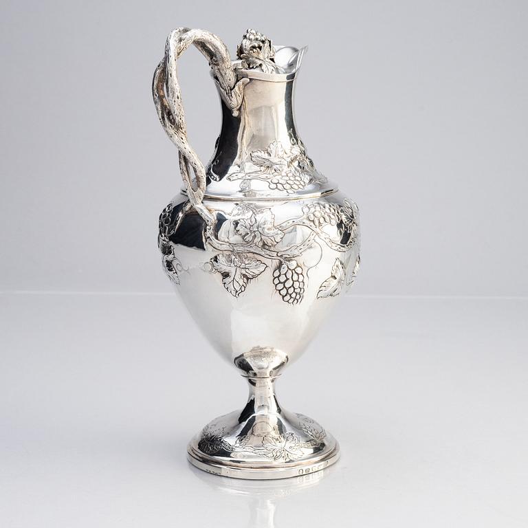 A George III sterling silver ewer, mark of John Scofield, London 1787.