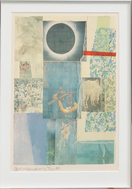 Robert Rauschenberg, offset signed dated and numbered 80 34/150.