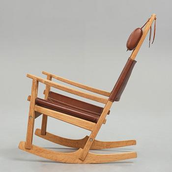 HANS J WEGNER, a rocking chair, model "GE673" "The Keyhole", Denmark 1970's.