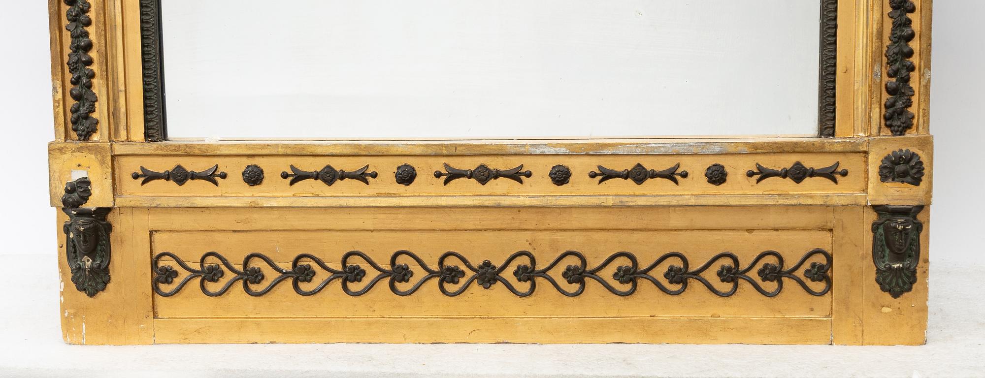 Mirror, by Jonas Frisk (mirror manufacturer in Stockholm 1805-1824), Empire.