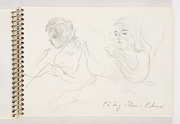 Lotte Laserstein, 4 skissböcker med blyertsteckningar.