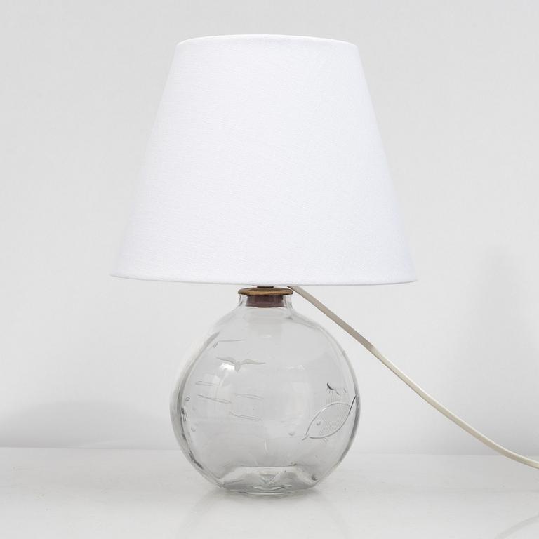 Orrefors, a table lamp, 1930's/40's.