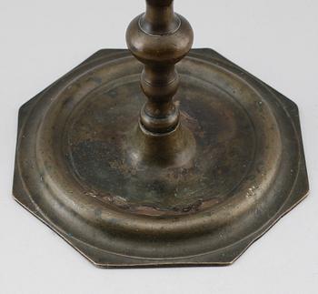 LJUSSTAKE, mässing, 1600-tal.