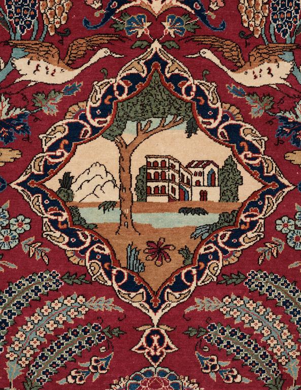 SEMI-ANTIQUE KASHAN. 198,5 x 135,5 cm.