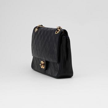 CHANEL, a blue leather "Flap Bag".