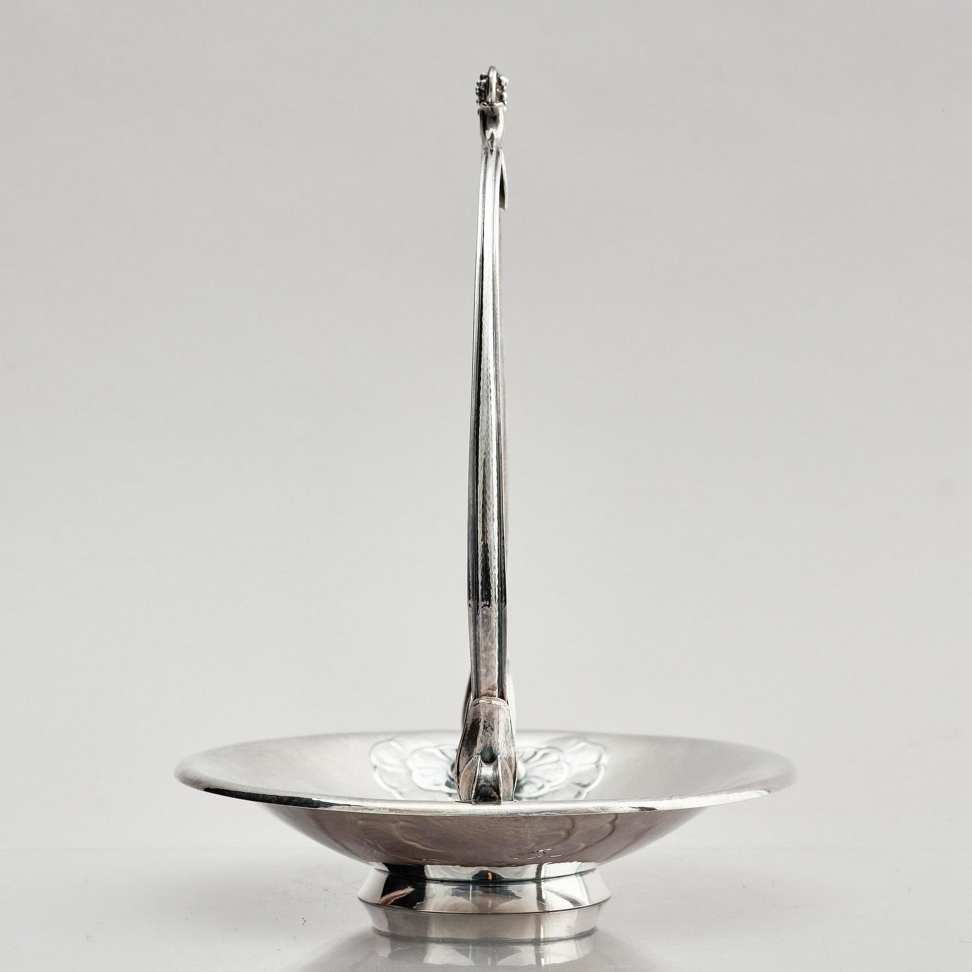 Georg Jensen, a sterling silver bowl, model no 543, design by Harald Nielsen, Copenhagen after 1945.