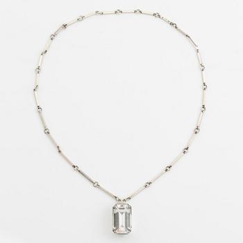 Wiwen Nilsson, a necklace in sterling silver with rock crystal, Lund 1939.