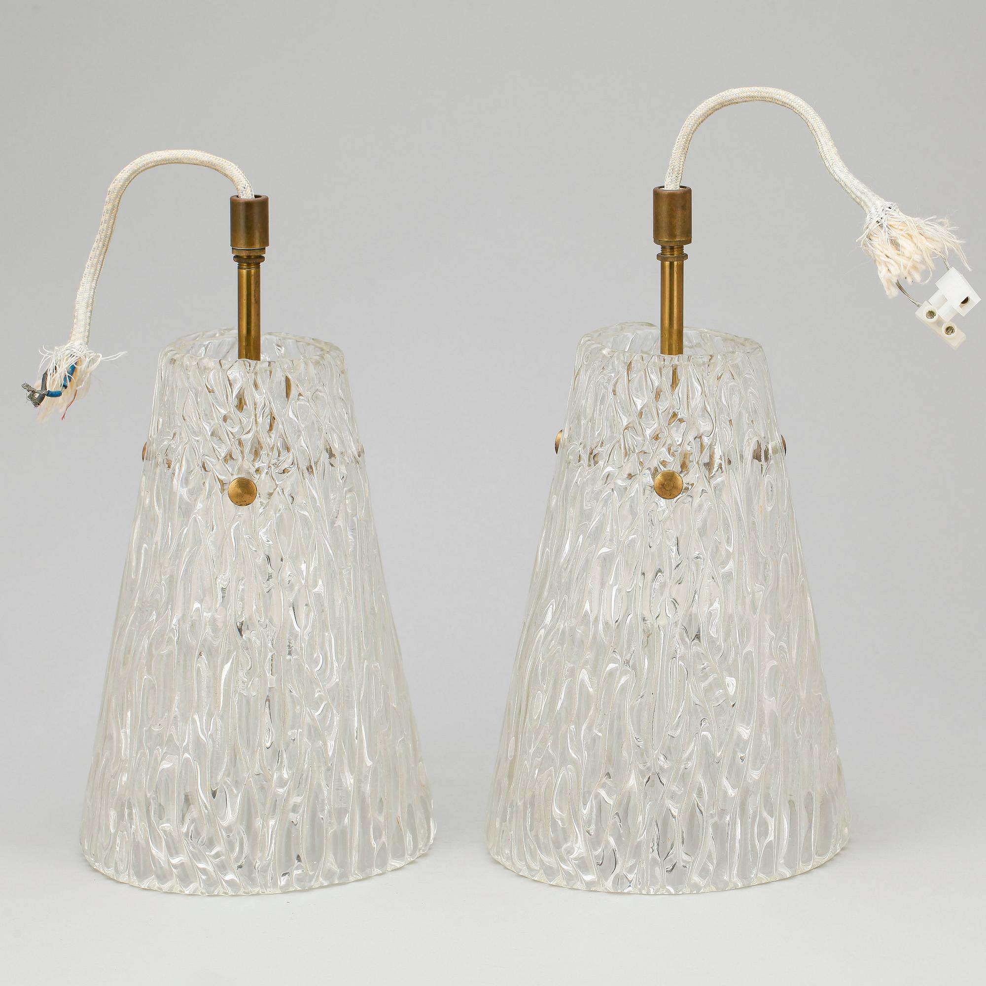 TAKLAMPOR, ett par, 1960-/70-tal.