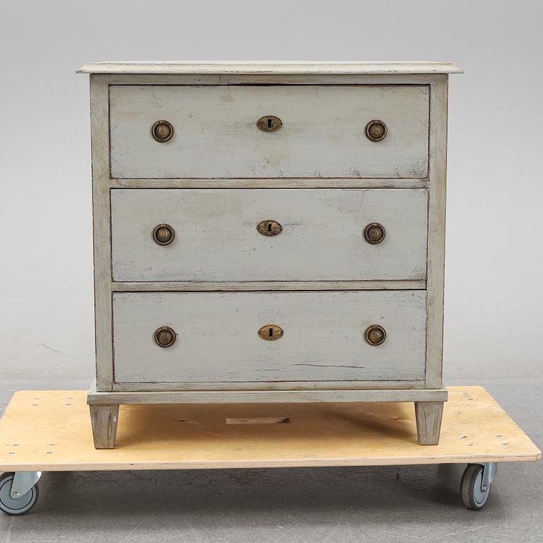 A Swedish painted chest of drawers, around the year 1900.