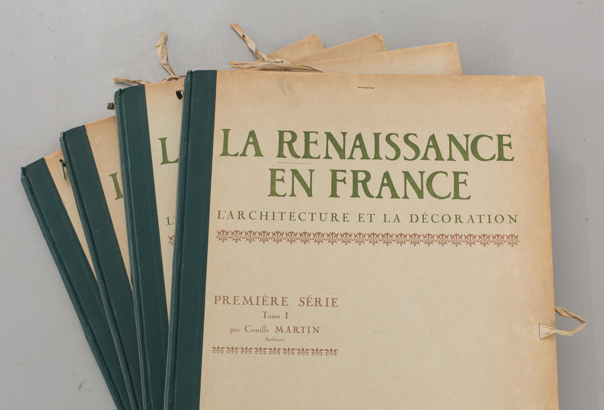 LA RENAISSANCE EN FRANCE..." 4 VOL. Utgiven av Albert Morancé . Paris 1910.