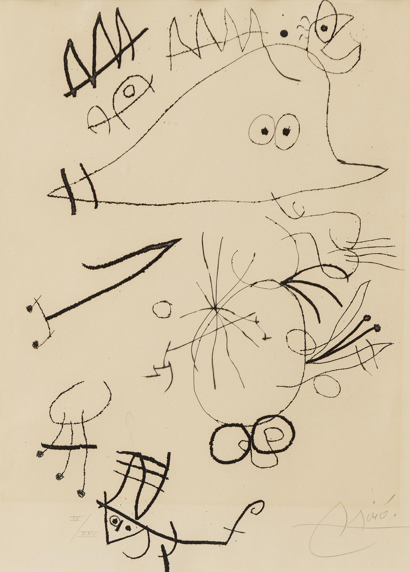 Joan Miró, From "Le Miroir de L'Homme par les Bêtes".