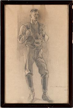 John Bauer · JOHN BAUER, teckning. Sign och dat 1900.